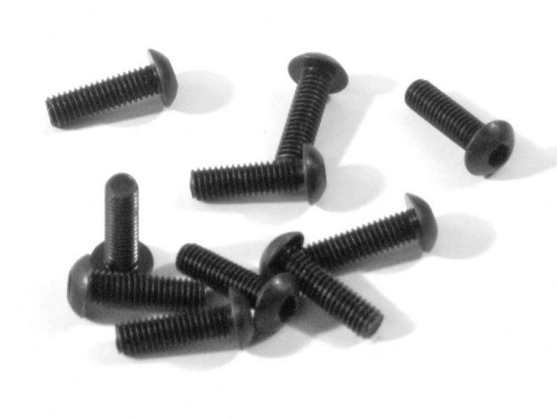 [HPIZ353] Button Head Screw M3X10mm (Hex Socket/10pcs)