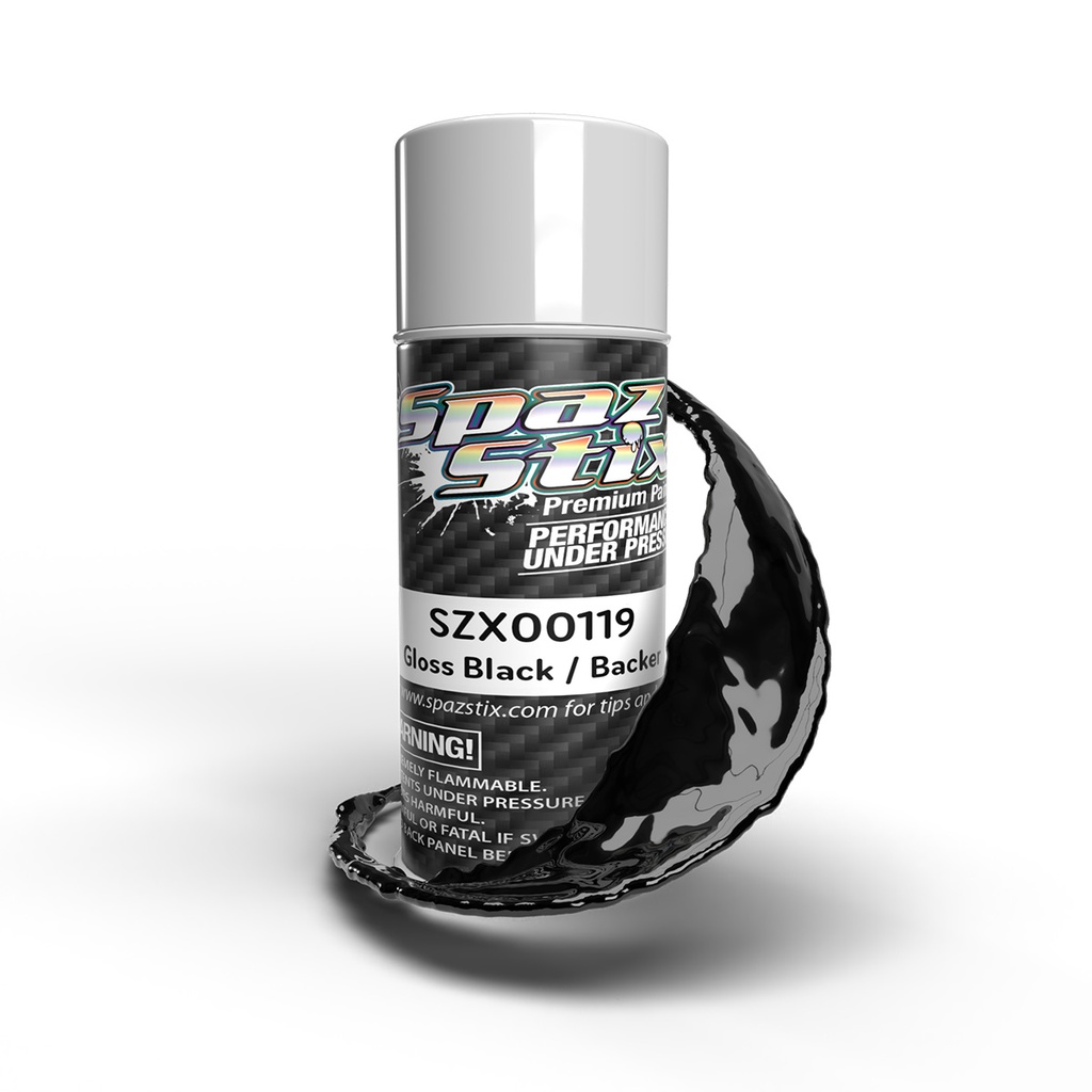 [SZX00119] High Gloss Black/Backer, Aerosol Paint, 3.5oz Can