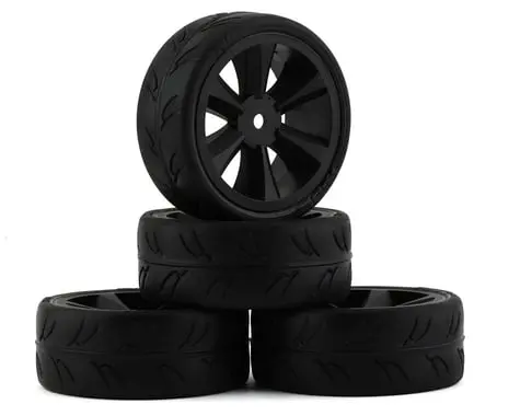 [GRC124GTb] USGT Pre glued tires Edge wheel Black (4)