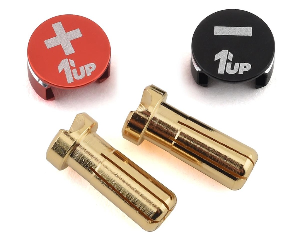 [1UP190432] LowPro Bullet Plugs & Grips, 5mm, Red/Black