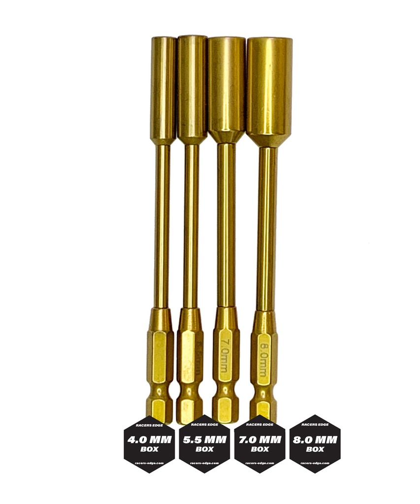 [RCE7203] Titanium Metric Nut Tips, Power Tool Replacements (4pcs)