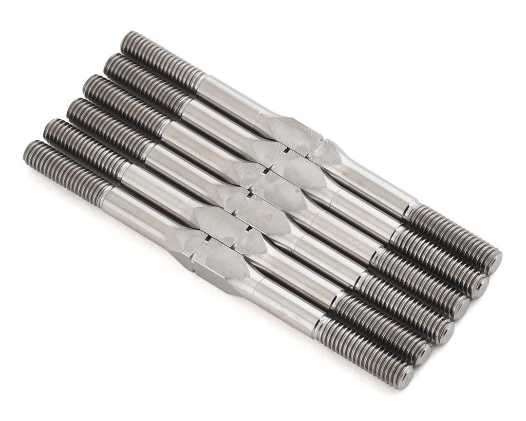 FT Titanium Turnbuckle Set, for RC10B6.1, 3x48mm, Silver