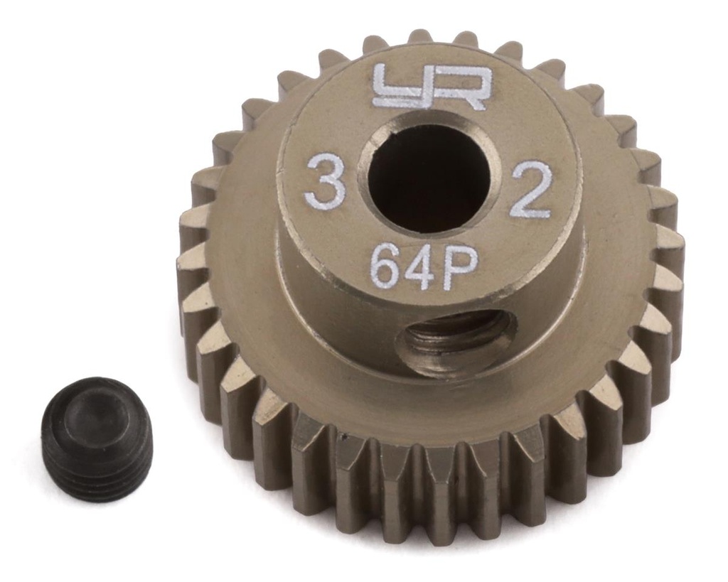 [YEAMG64032] Yeah Racing 64P Hard Coated Aluminum Pinion Gear (32T)