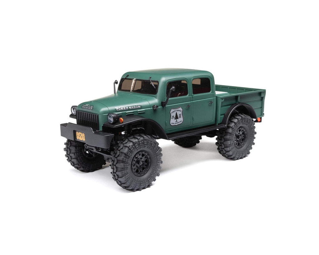[AXI00007T2] SCX24 40's 4 Door Dodge Power Wagon, Green: 1/24 4WD-RTR