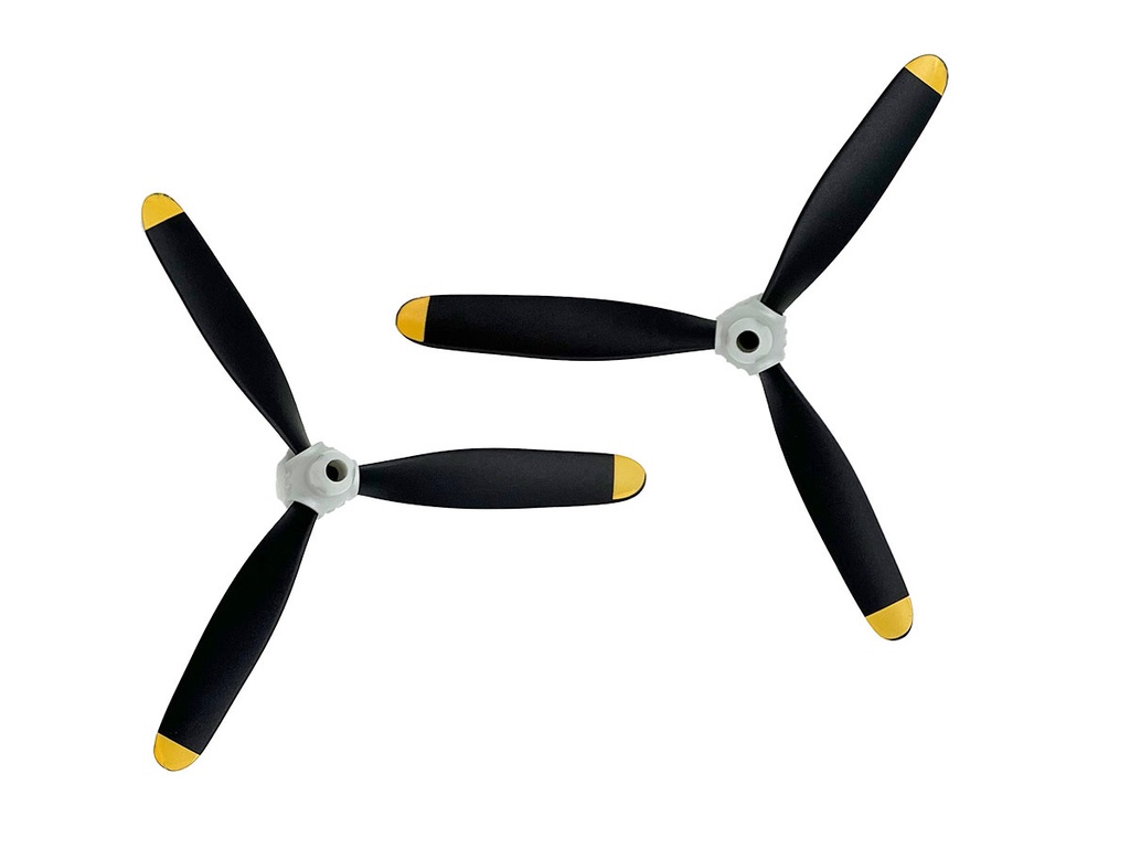 [RGRA1368] 3-Blade Scale Prop & Spinner (2-Pack); F4U Jolly Rogers