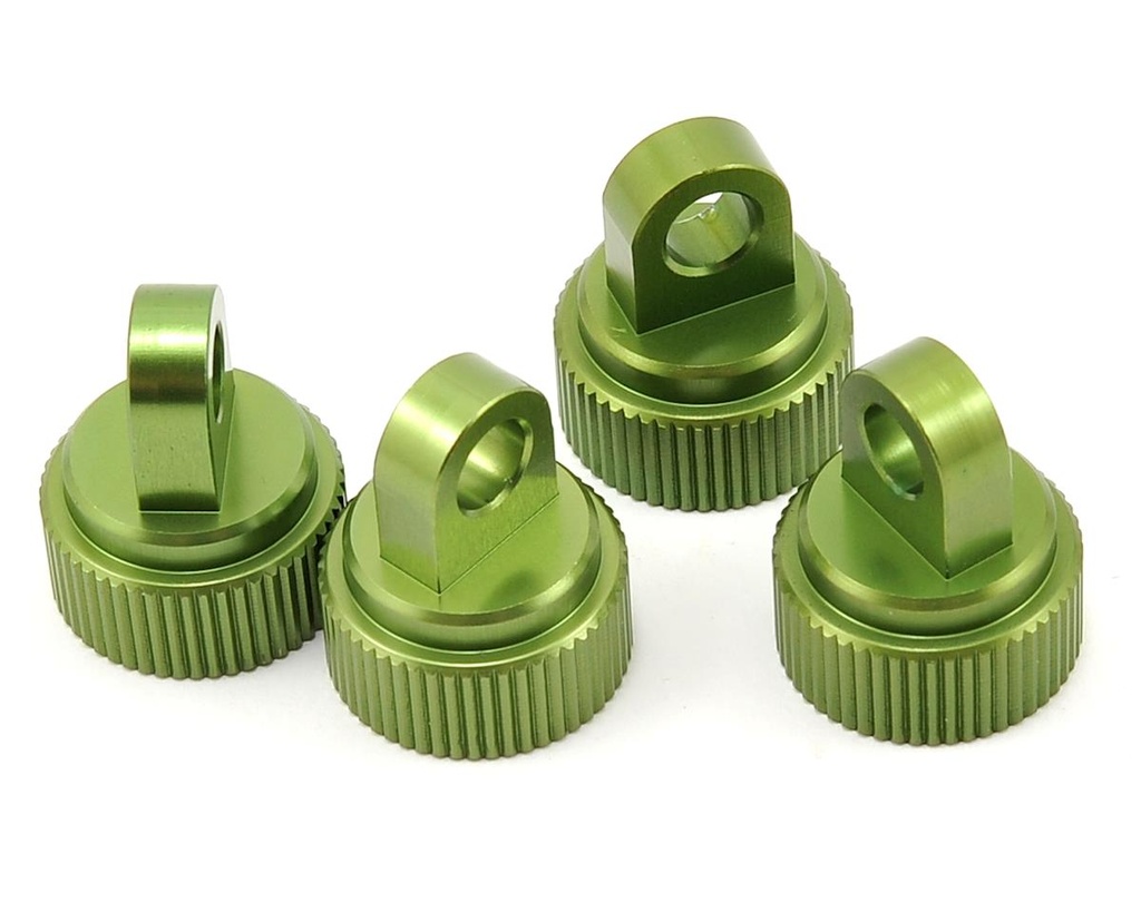 Green Upper Shock Caps-Traxxas CNC Machined Alum 4pc