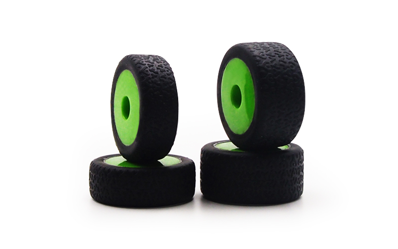 [CIS15638] GT24B Tires, Mounted (4): Green Wheels