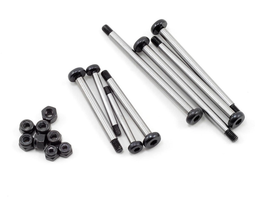 POLISHED STEEL LOCK-NUT STYLE HINGE-PIN KIT (BLACK)