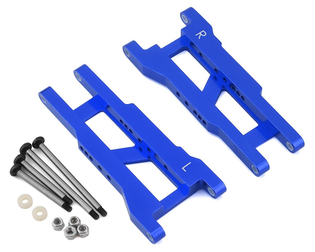 Aluminum Rear A-Arm Set, Blue, for Stampede / Rustler, 1pr