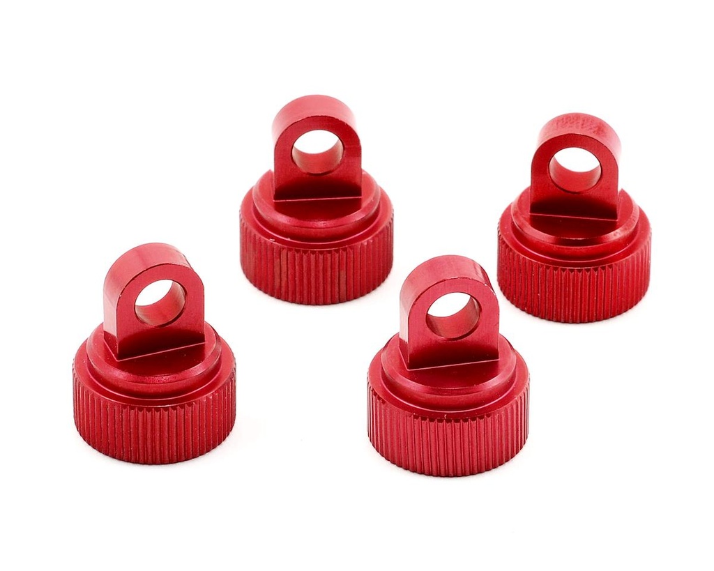 Red Upper Shock Caps-Traxxas CNC Machined Alum 4pc