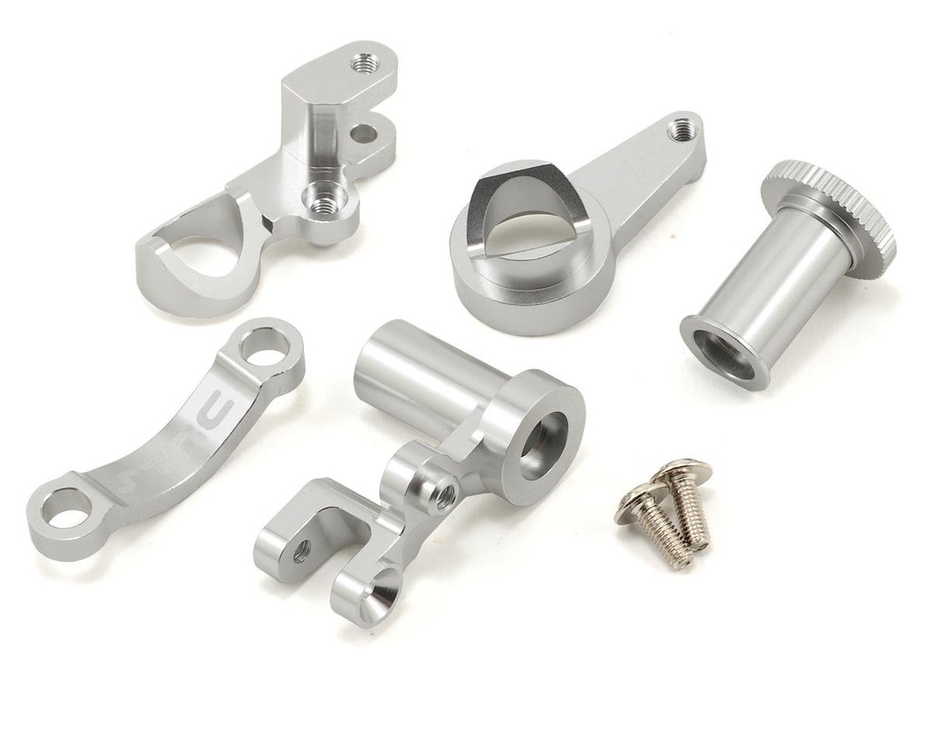 HD ALUMINUM STEERING BELLCRANK SET FOR SLASH 4X4 (SILVER)
