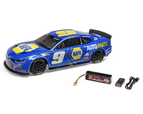1/12 NASCAR RC Racecar Chase Elliot No. 9 2025 NAPA Chevrolet Camaro ZL1 2S AWD Brushed On-Road (Battery & Charger Included), Blue