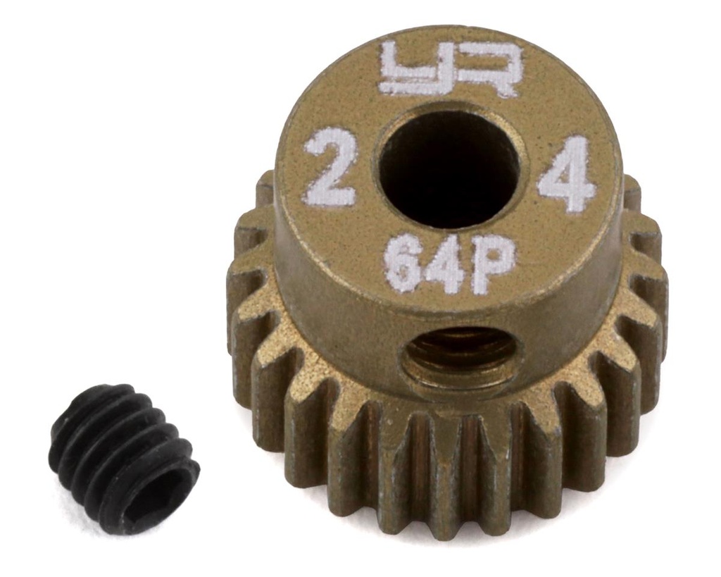 Yeah Racing 64P Hard Coated Aluminum Pinion Gear (24T)