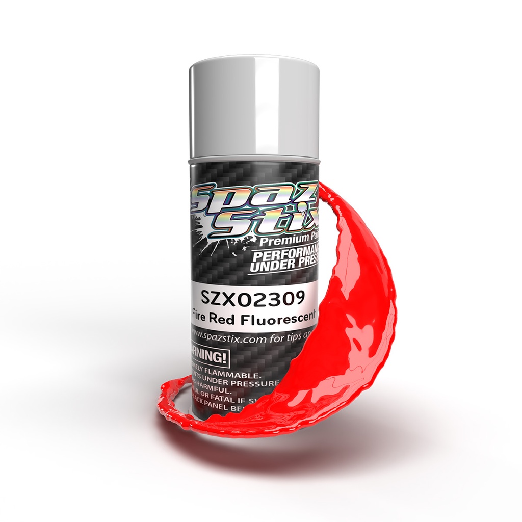 [SZX02309] Fire Red Fluorescent Aerosol Paint, 3.5oz Can