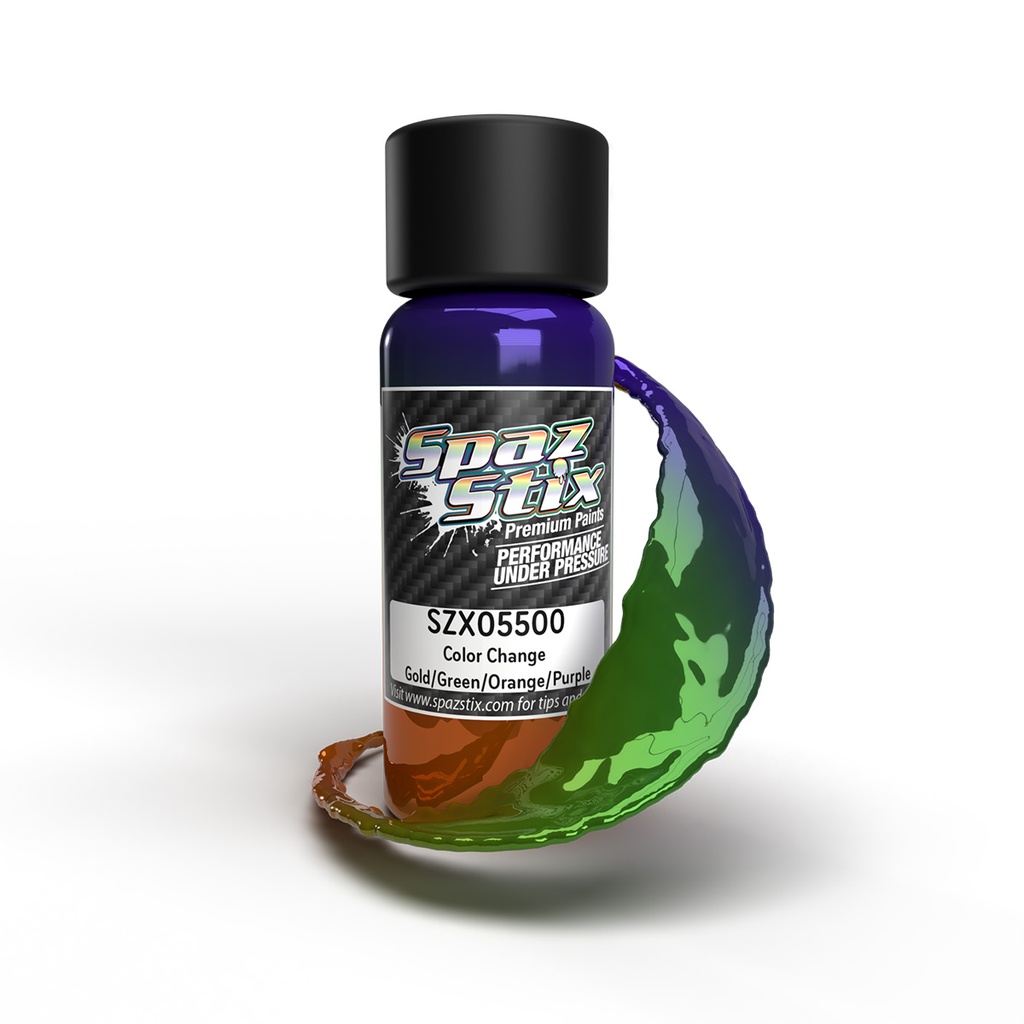 [SZX05500] Color Change Airbrush Paint Gold/Green/Orange/Purple, 2oz