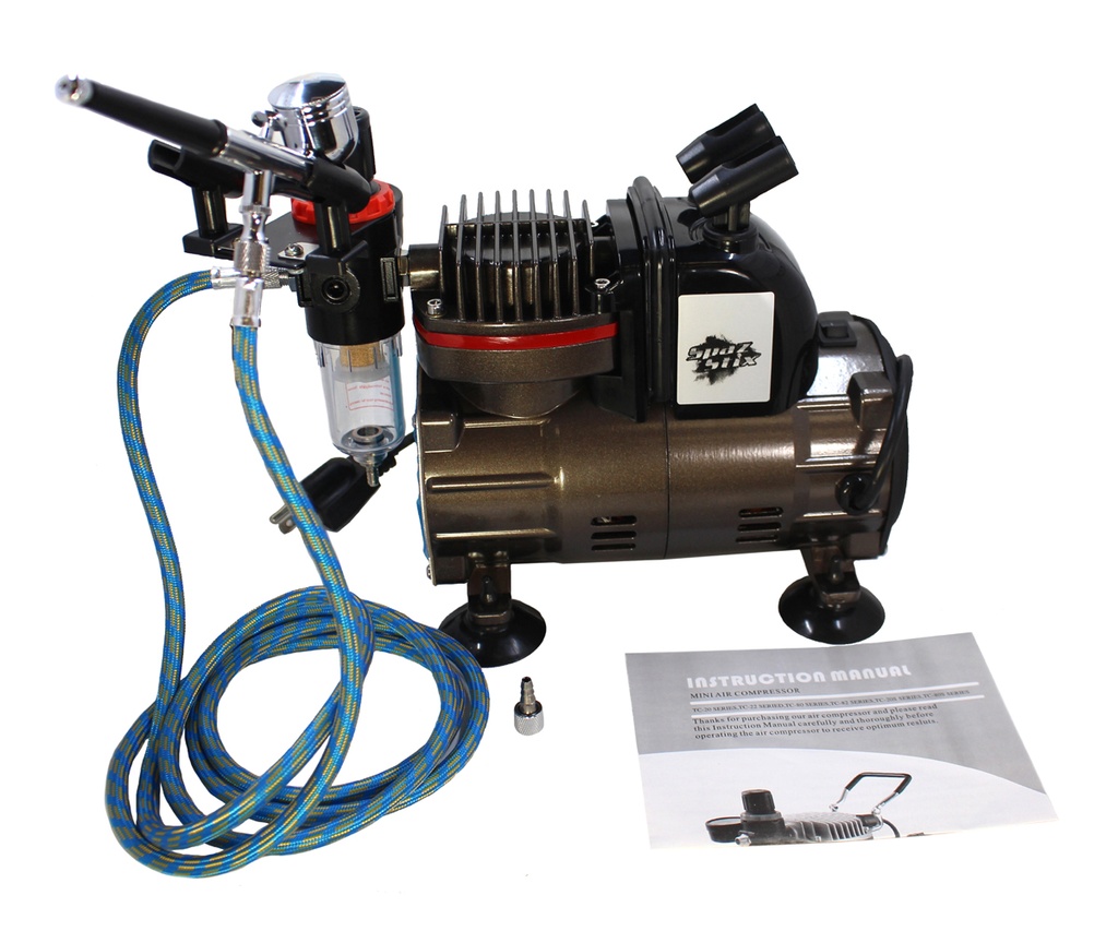 [SZX50000] Dual Action Gravity Feed Airbrush & Compressor Combo