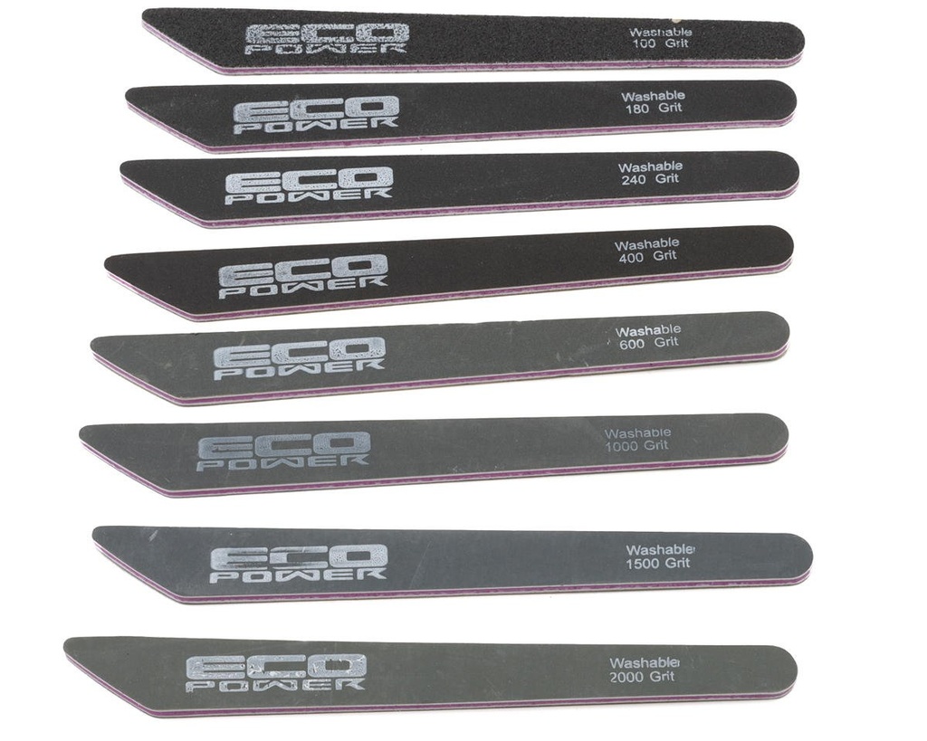 [ECP3013] EcoPower Sanding Sticks Set (8) (100/180/240/400/600/1000/1500/2000 Grit)