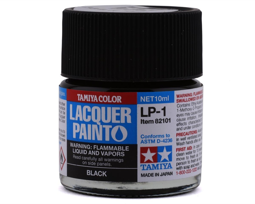 [TAM82101] Tamiya LP-1 Black Lacquer Paint (10ml)