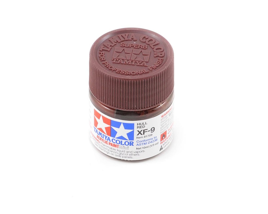 [TAM81709] Tamiya XF-9 Flat Hull Red Acrylic Paint (10ml)