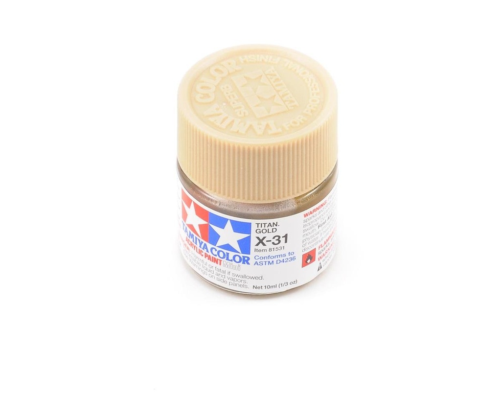 [TAM81531] Tamiya X-31 Metallic Titan Gold Acrylic Paint (10ml)