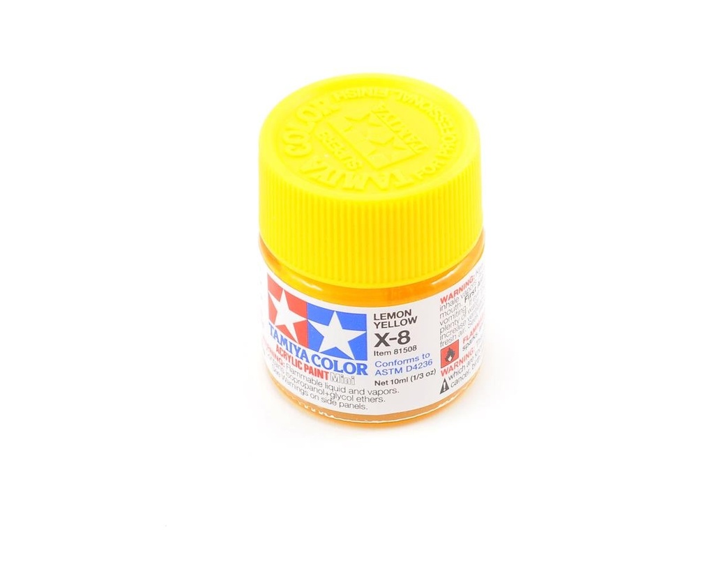 [TAM81508] Tamiya X-8 Lemon Yellow Acrylic Paint (10ml)