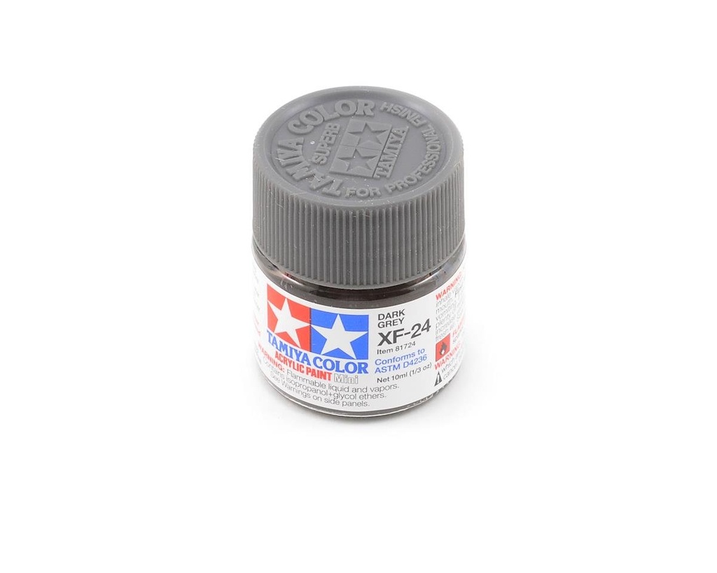 [TAM81724] Tamiya XF-24 Flat Dark Grey Acrylic Paint (10ml)