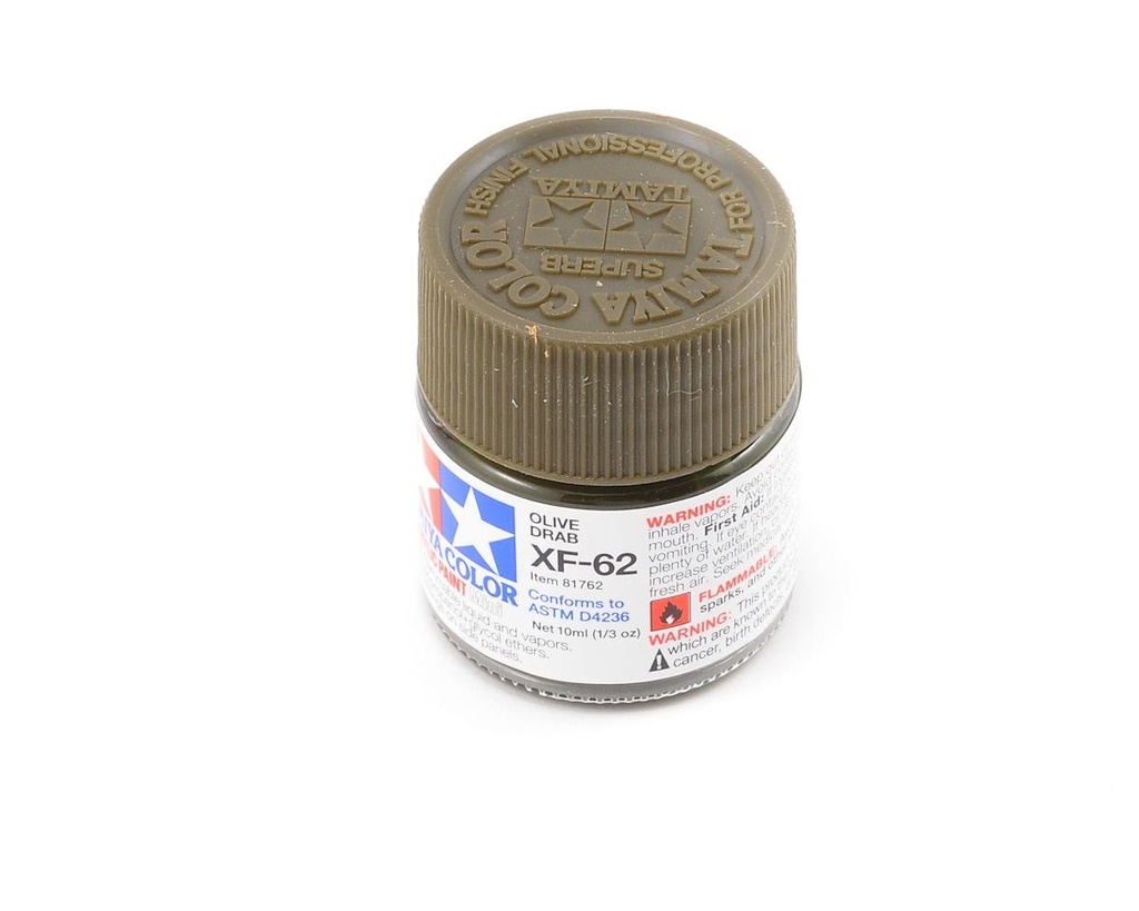 [TAM81762] Tamiya XF-62 Flat Olive Drab Acrylic Paint (10ml)