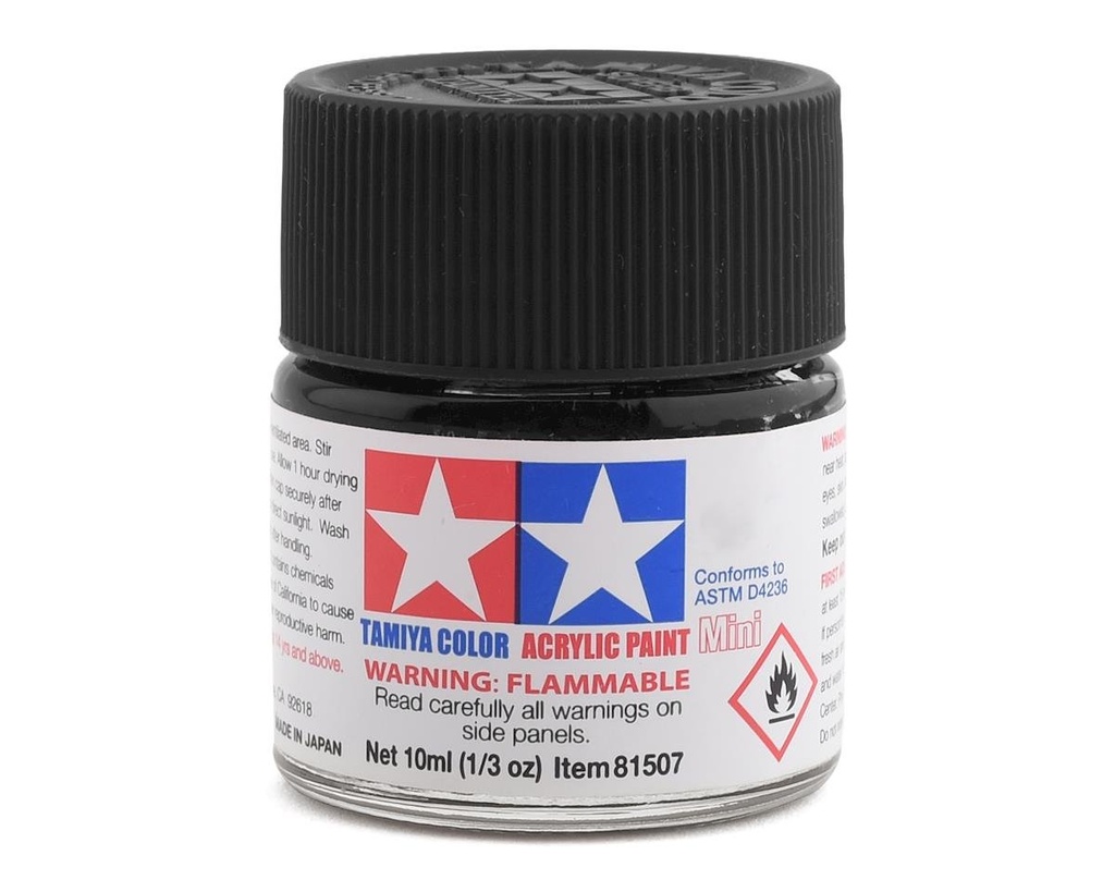 [TAM81518] Tamiya X-18 Semi Gloss Black Acrylic Paint (10ml)
