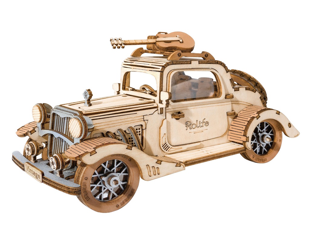 [ROETG504] Classic 3D Wood Puzzles; Vintage Car