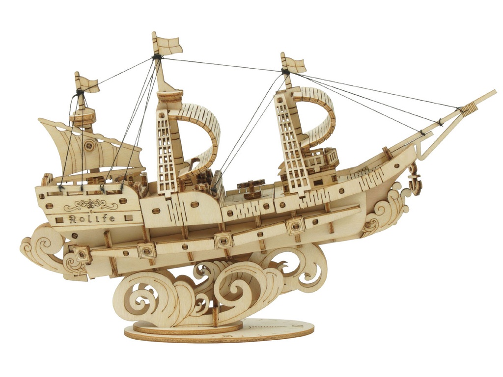 [ROETG305] Classic 3D Wood Puzzles; Sailing Ship