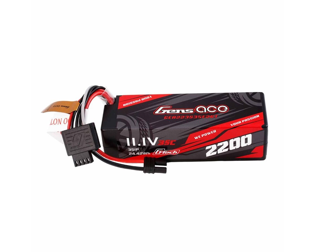 2200mAh 3S 35C 11.1V HardCase G-Tech Lipo Battery Pack with IEC2 Plug for Grom